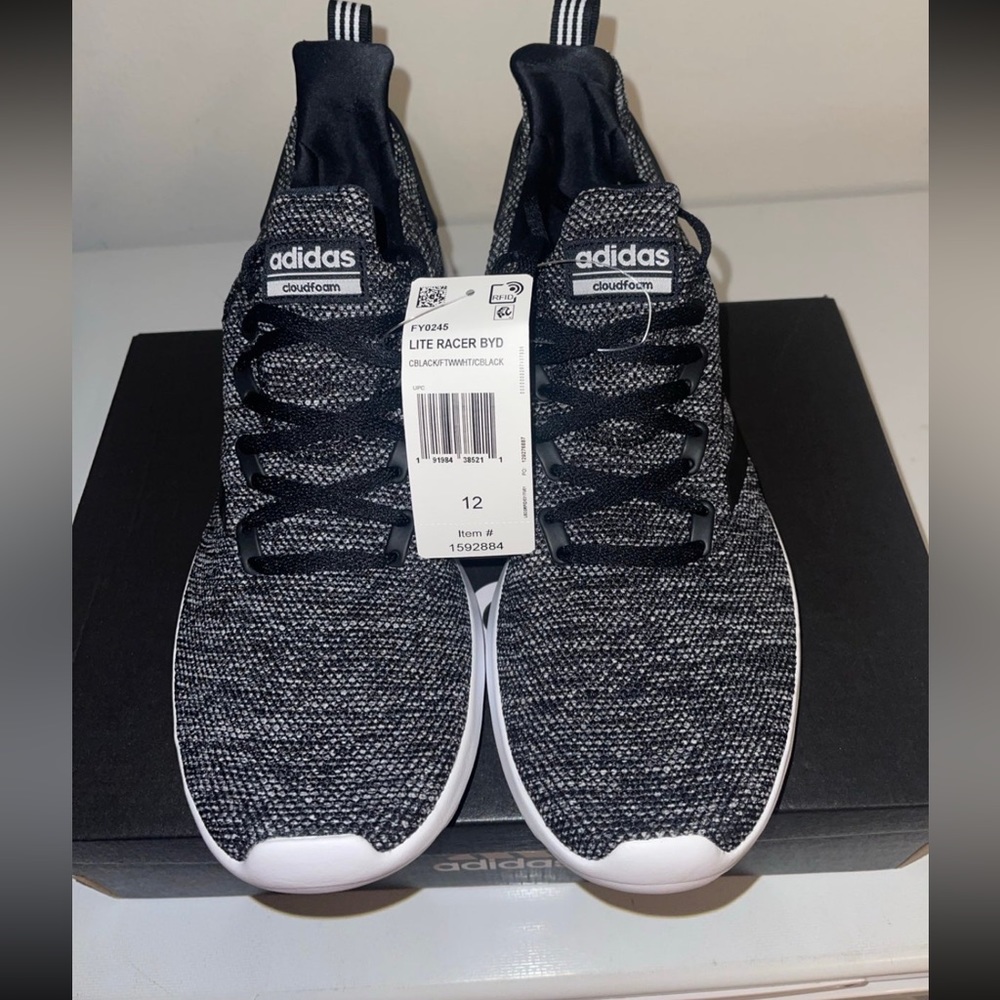 Adidas Lite Racer BYD Black/White, Size 12 New!!